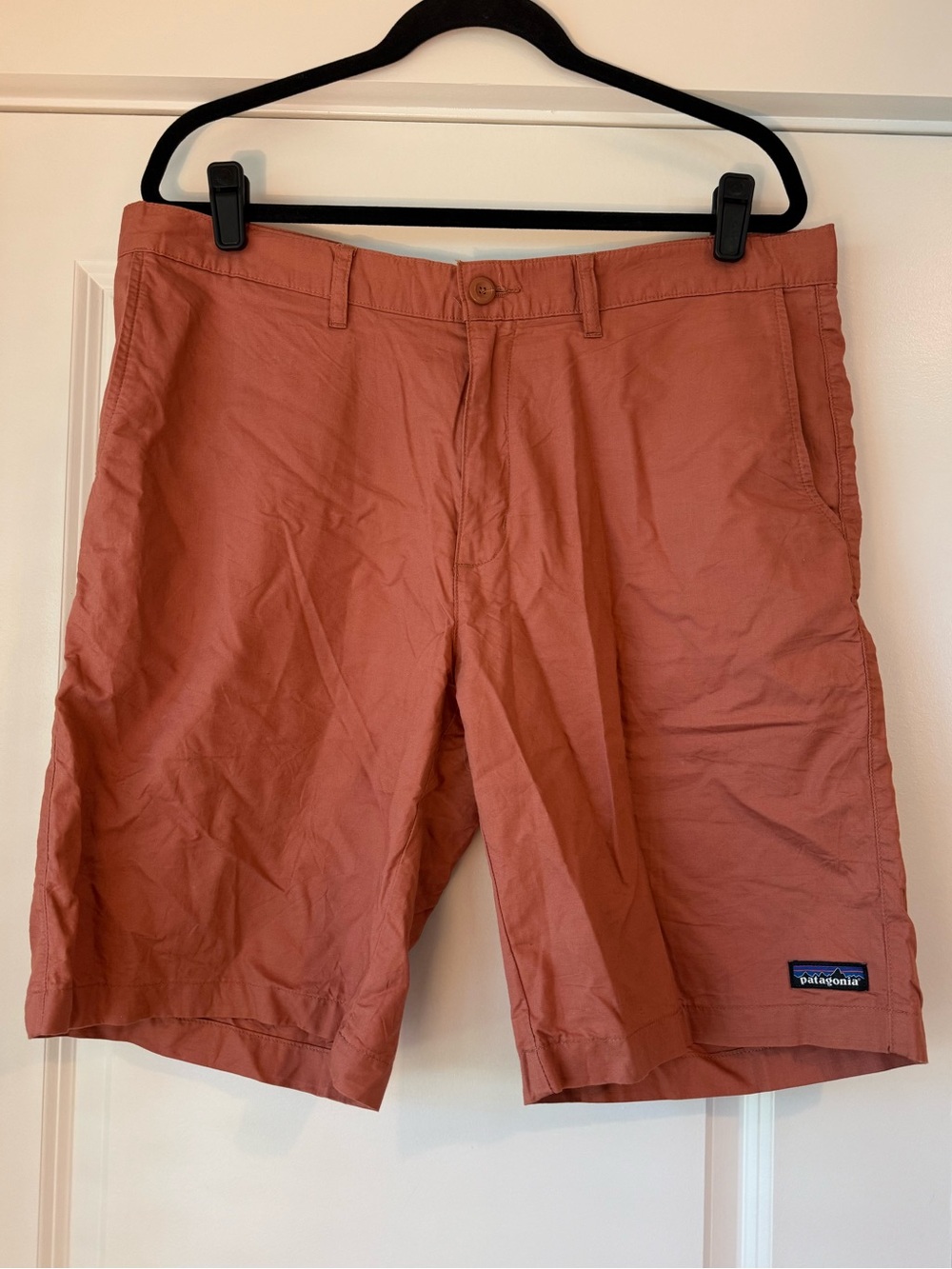 Patagonia Organic Cotton All-Wear Hemp Lightweight Shorts Orange Salmon Size 36